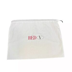 Red Valentino Dust Bag Wallet Storage Cover Pouch Drawstring White